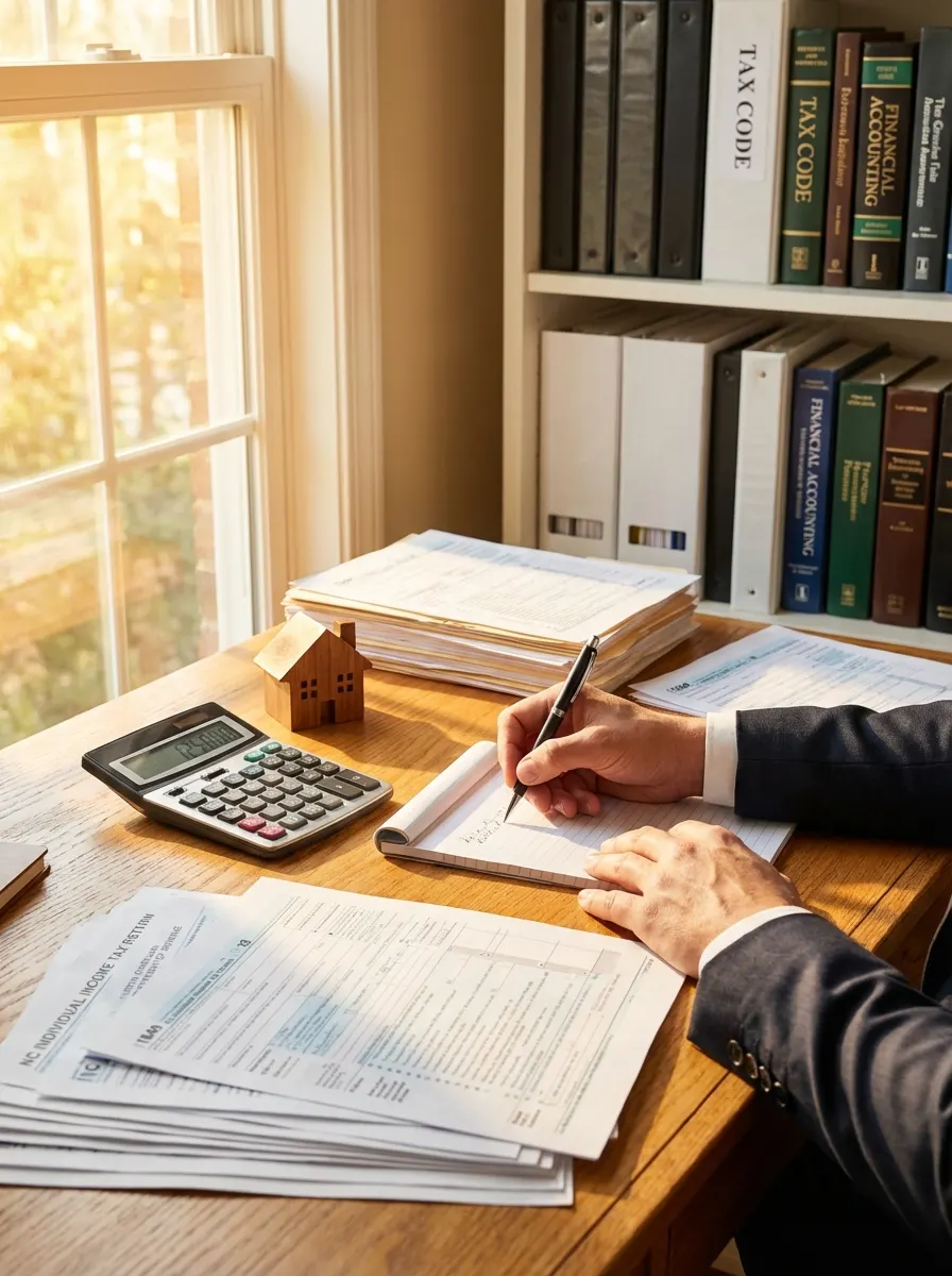 North Carolina home sale closing documents and tax forms