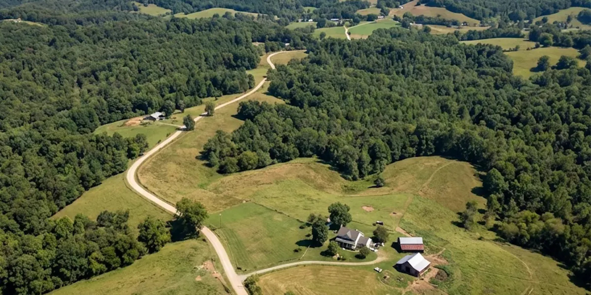 Large wooded parcel with open field in Orange County NC, typical of Rural Buffer acreage near Chapel Hill